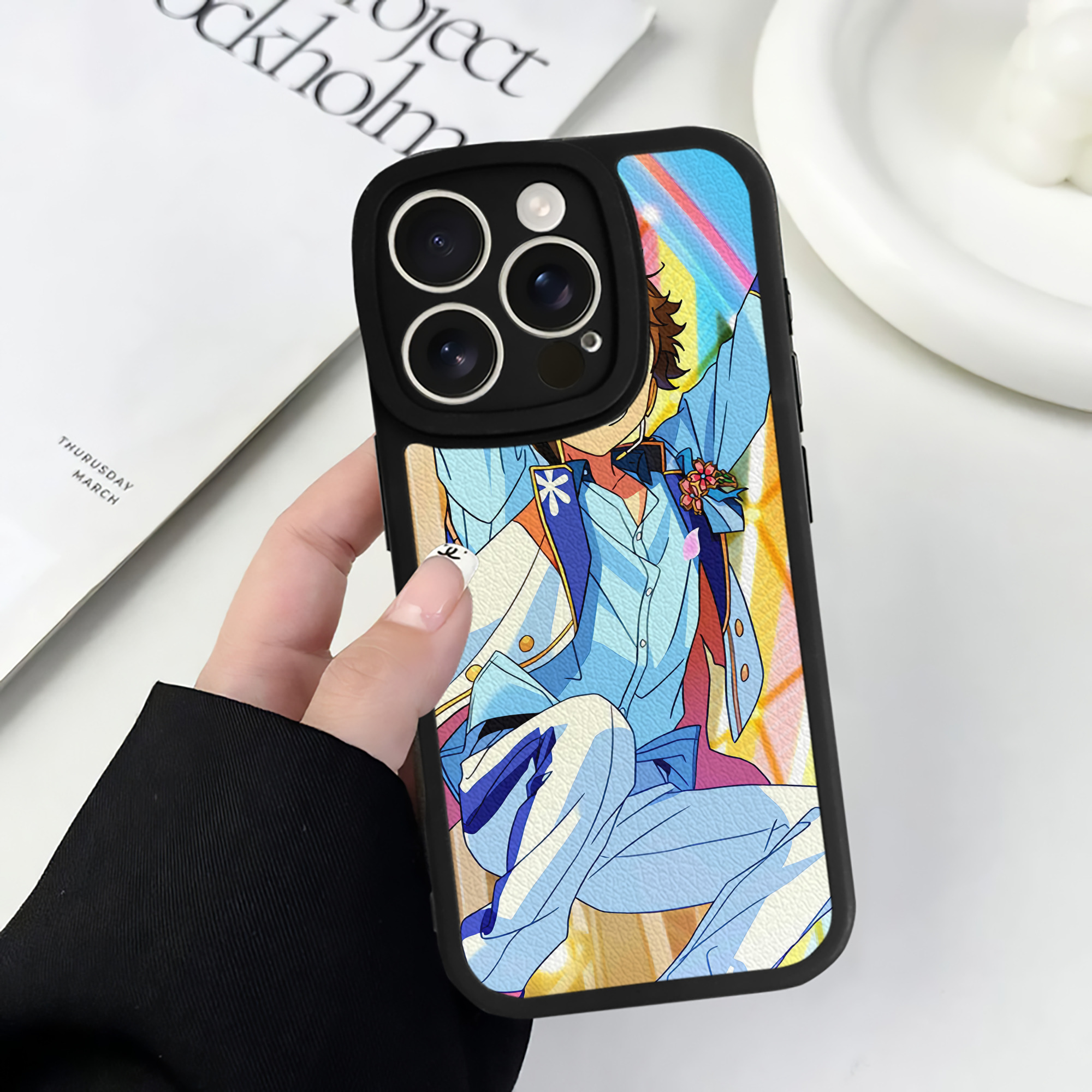 （画像用） あんさんぶるスターズ! Ensemble Stars 【iPhone 16シリーズ対応】シリコンスマホケース（レザー調） 材質：シリコン
